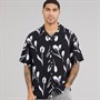 JACK & JONES Mens Jeff Charge Resort Short Sleeve Shirt Black