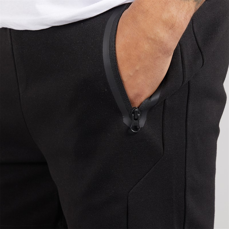 JACK & JONES Mens Gordon Fusion Sweat Shorts Black