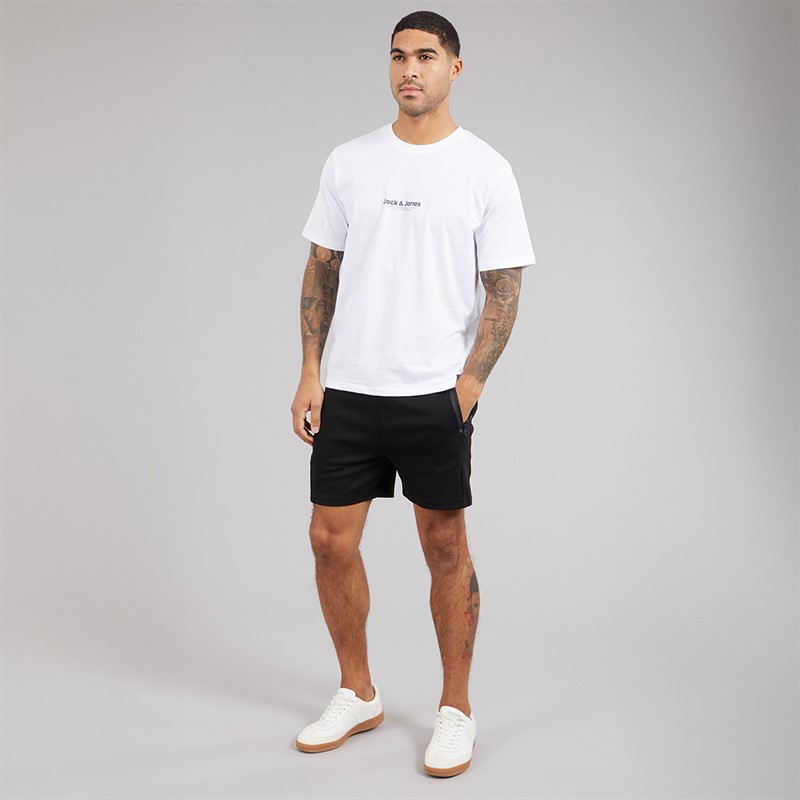 JACK & JONES Mens Gordon Fusion Sweat Shorts Black