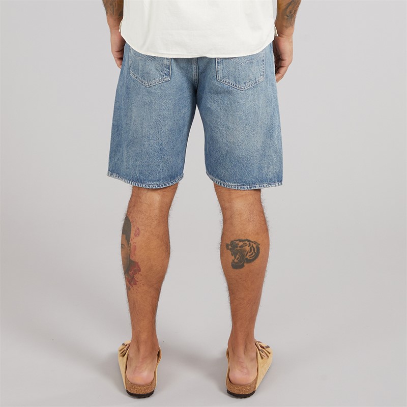 JACK & JONES Mens Alex Original 308 Shorts Blue Denim