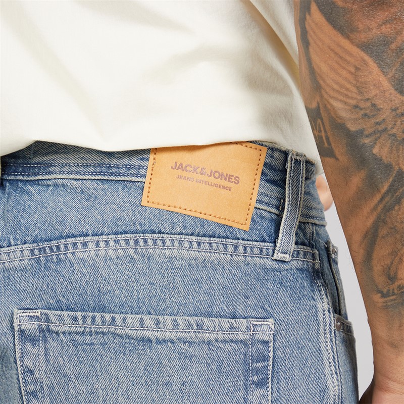 JACK & JONES Mens Alex Original 308 Shorts Blue Denim