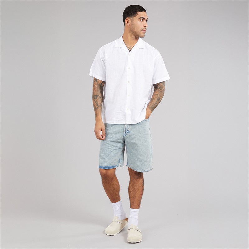 JACK & JONES Mens Summer Resort Short Sleeve Shirt White