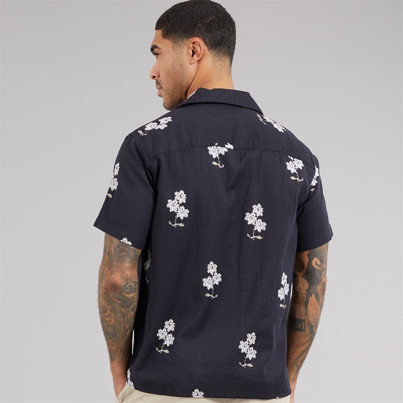 JACK & JONES Mens Mateo Resort Short Sleeve Shirt Sky Captain