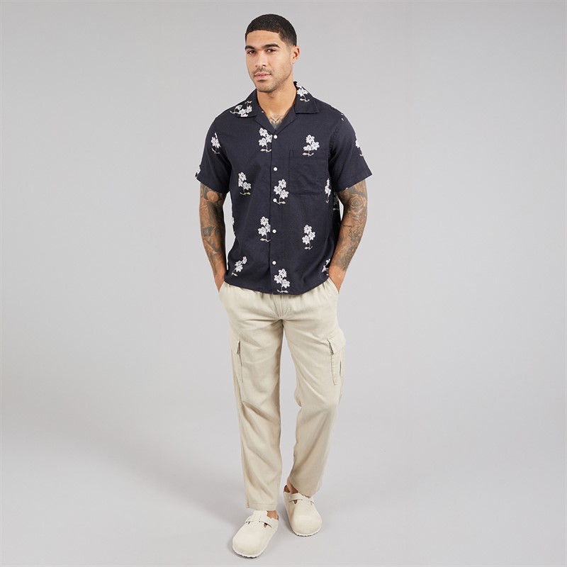 JACK & JONES Mens Mateo Resort Short Sleeve Shirt Sky Captain