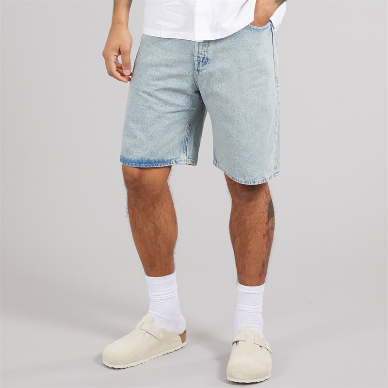 JACK & JONES Mens Alex Original 307 Shorts Blue Denim
