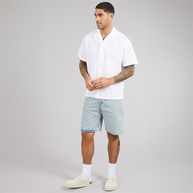 JACK & JONES Mens Alex Original 307 Shorts Blue Denim