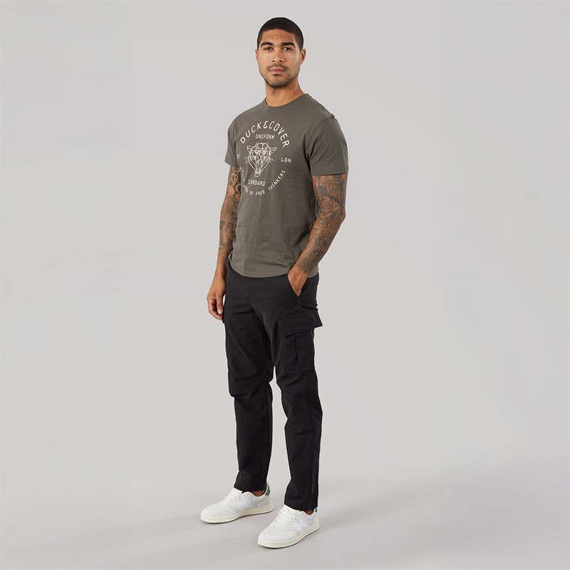 JACK & JONES Mens Kane Arthur Cargo Pants Black