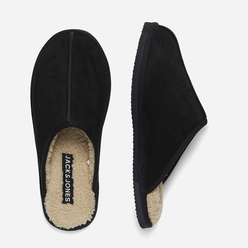 JACK & JONES Mens Dudely Slippers Anthracite