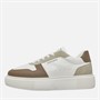 JACK & JONES Mens Cobra PU Combo Trainers White/Plaza Taupe