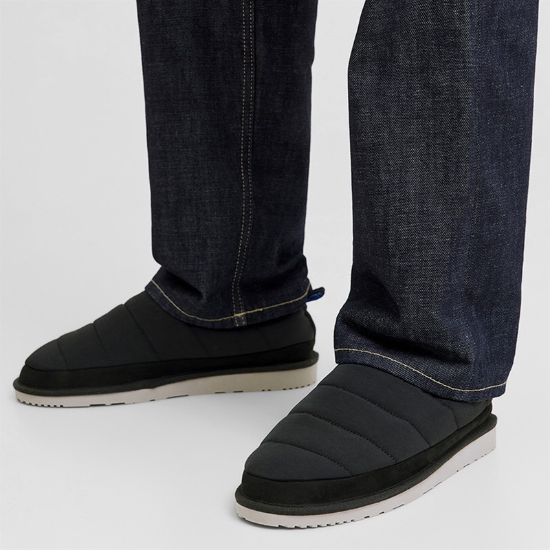 JACK & JONES Mens Puff Mule Slippers Anthracite