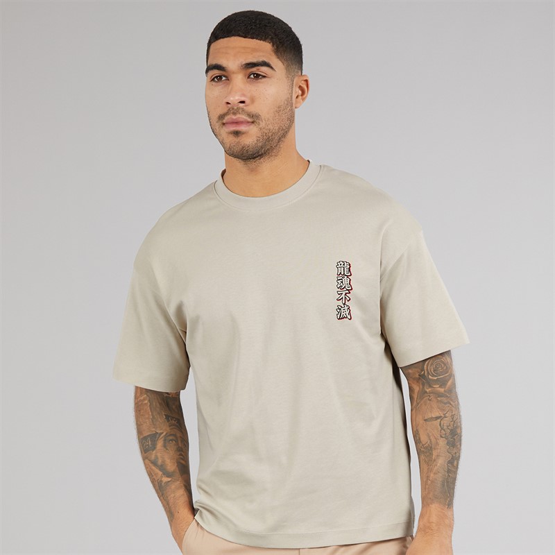 JACK & JONES Herren Tokyo Ward T Shirt Moonbeam