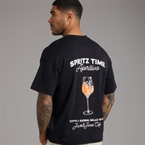 JACK & JONES Herren Küsten Tage T-Shirt Schwarz