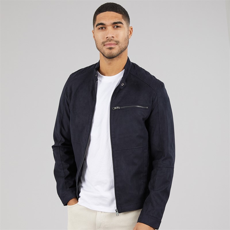JACK & JONES Mens Dylan PU Jacket Black