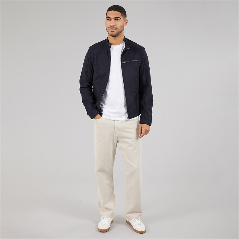 JACK & JONES Mens Dylan PU Jacket Black