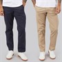 JACK & JONES Mens Two Pack Relaxed Kane Dave Chinos Navy/Crockery