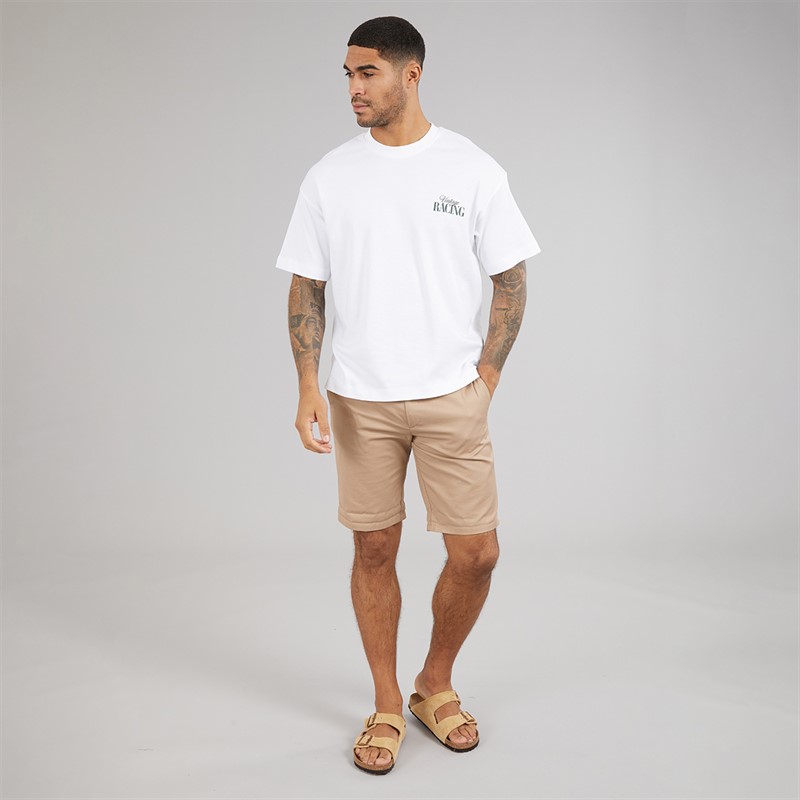JACK & JONES Herren Vintage Renn T Shirt Bright White