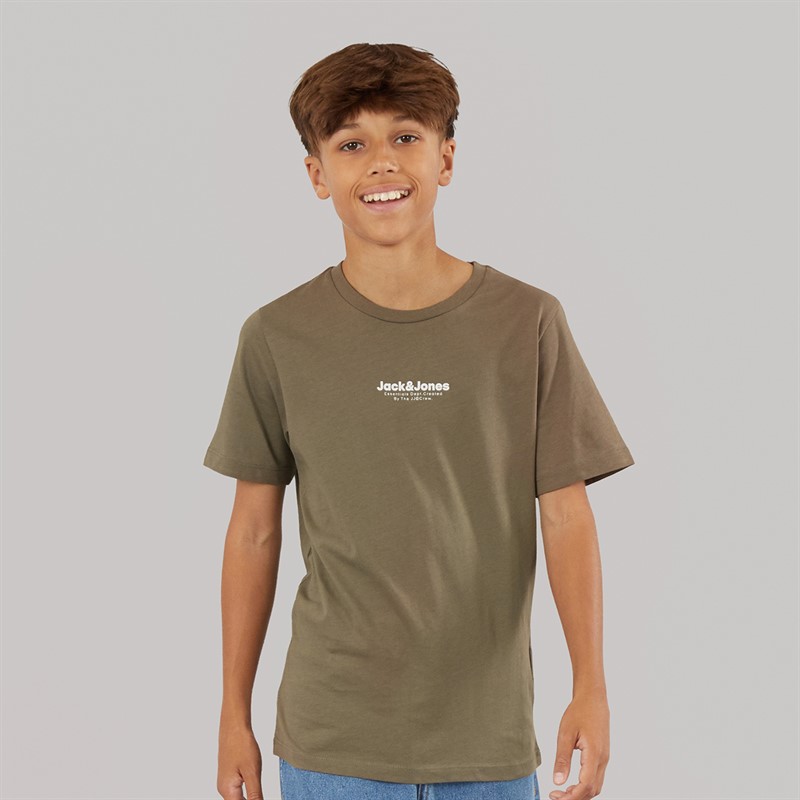JACK & JONES Boys Haris Three Pack T-Shirts Black/Falcon/Magical Forest