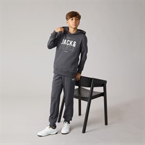 JACK & JONES Boys Mickey Sweatshirt And Joggers Tracksuit Asphalt