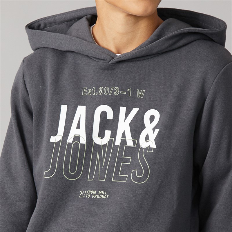 JACK & JONES Boys Mickey Sweatshirt And Joggers Tracksuit Asphalt
