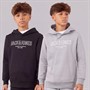 JACK & JONES Boys Toby Two Pack Hoodies Alloy/Black