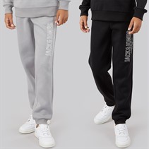 JACK & JONES Boys Toby Two Pack Joggers Alloy/Black