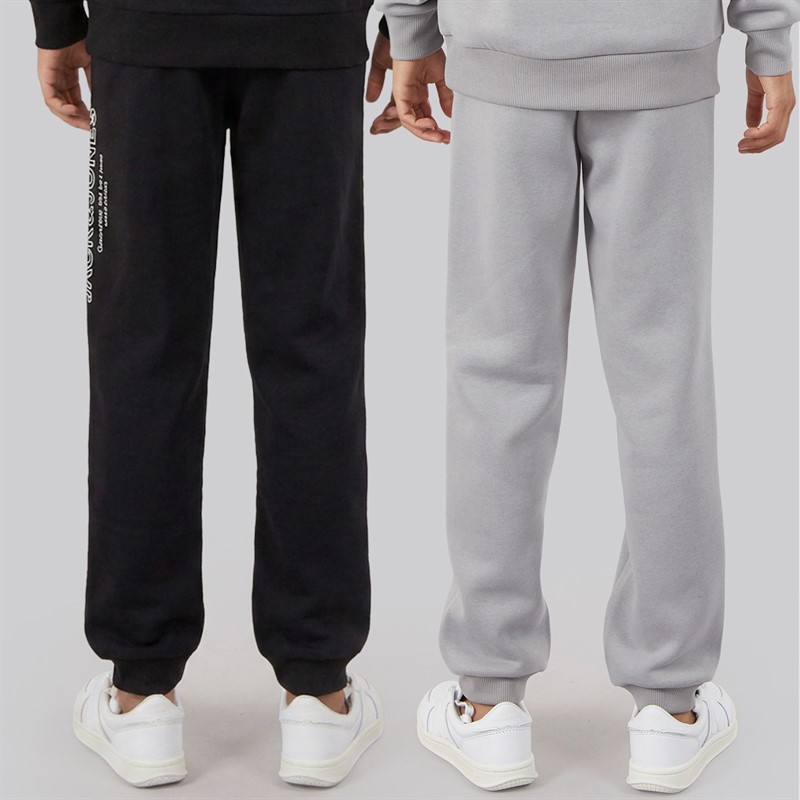 JACK & JONES Boys Toby Two Pack Joggers Alloy/Black