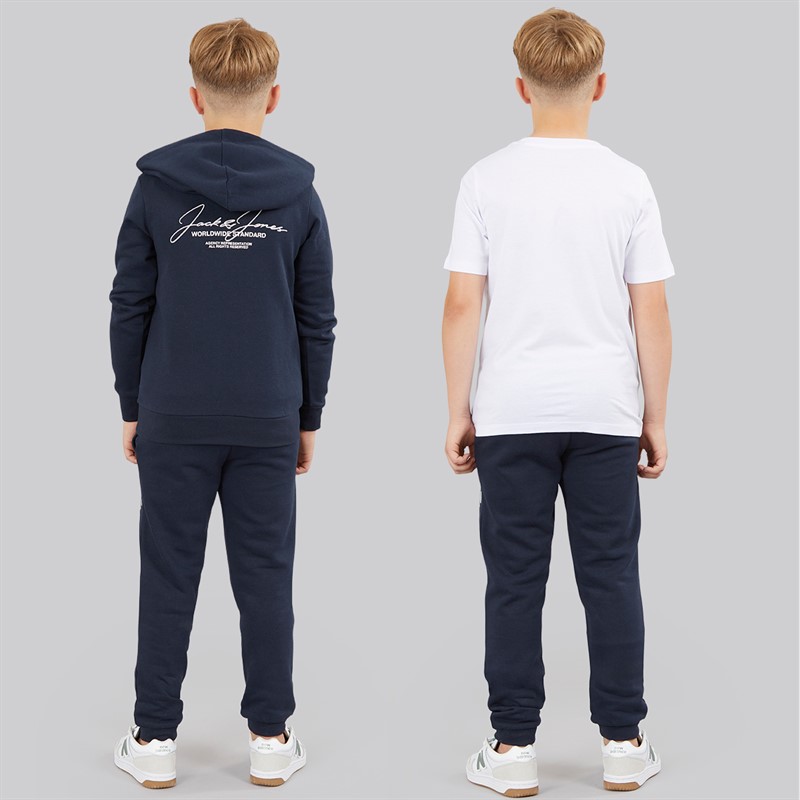 JACK & JONES Boys Caleb Triple Set Tracksuit Navy Blazer/White