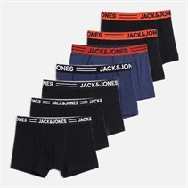 JACK & JONES Herren Sense Solid Sieben Pack Slips Schwarz/Dark Navy/Dark Navy/Oceana/Oceana/Schwarz/Schwarz