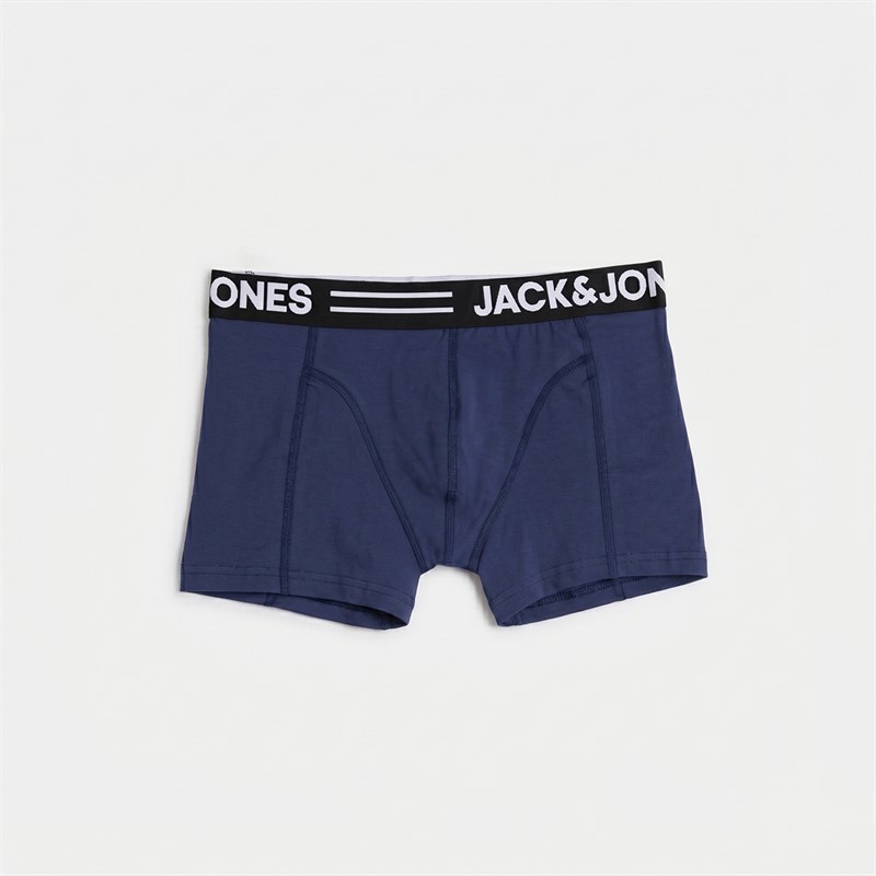 JACK & JONES Herren Sense Solid Sieben Pack Slips Schwarz/Dark Navy/Dark Navy/Oceana/Oceana/Schwarz/Schwarz
