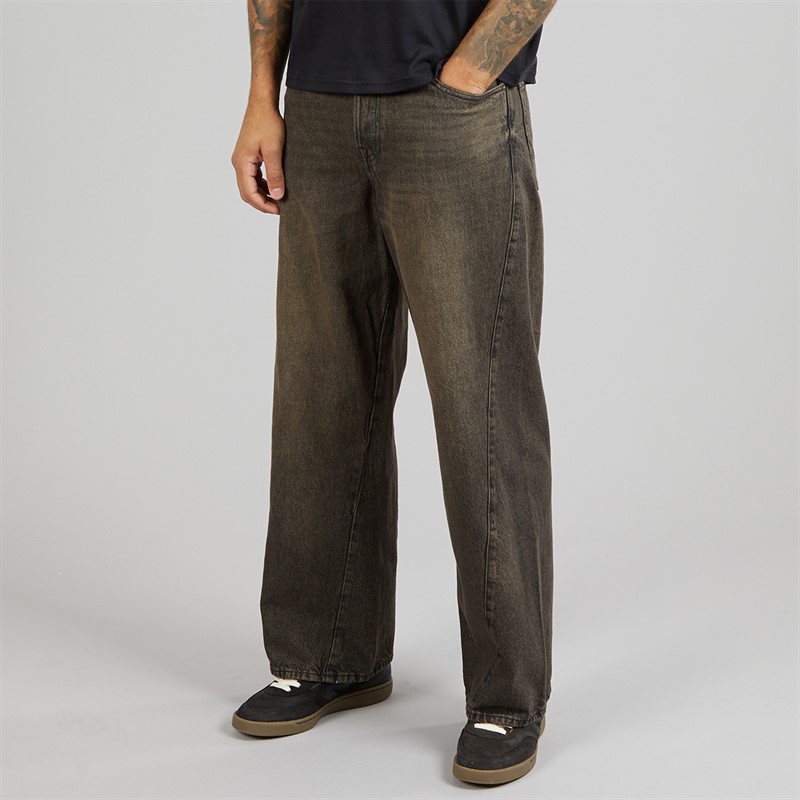 JACK & JONES Herre Dave Skewed 464 Wide Jeans Black Denim