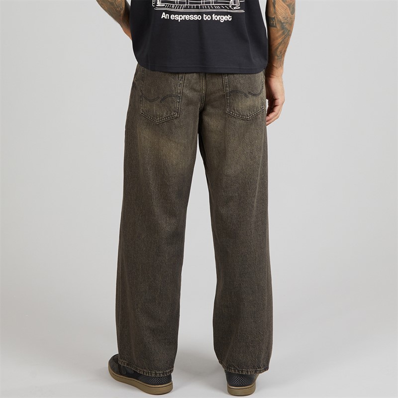 JACK & JONES Herre Dave Skewed 464 Wide Jeans Black Denim