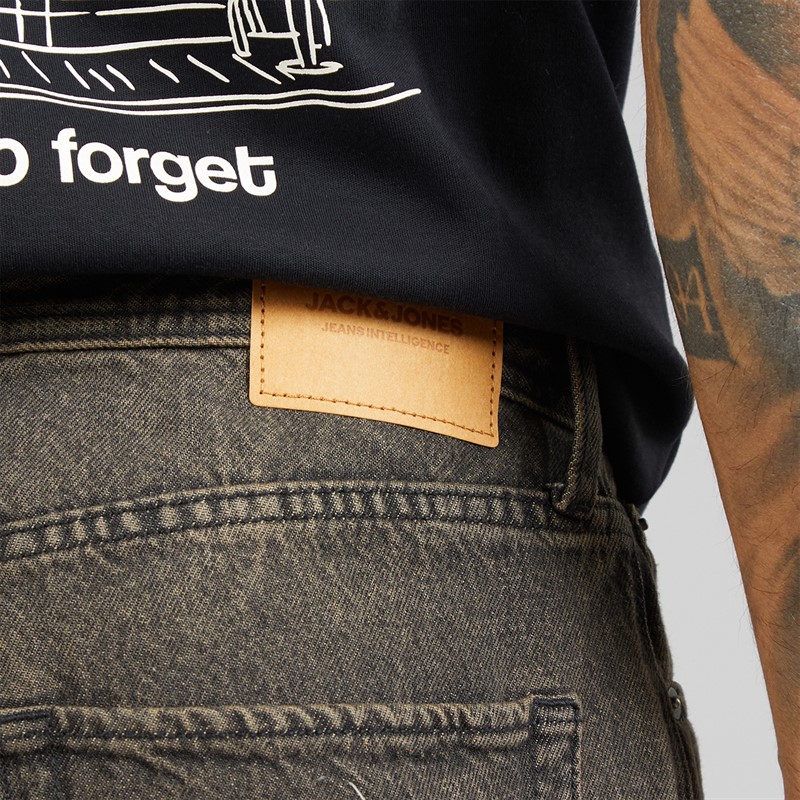 JACK & JONES Herre Dave Skewed 464 Wide Jeans Black Denim