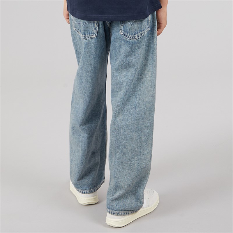 JACK & JONES Alex Orginal AKM 308 luźne jeansy dla chłopca kolor Blue Denim