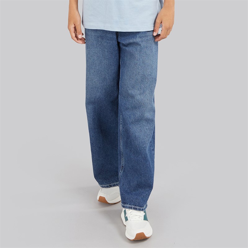 JACK & JONES Boys Dave Original SQ 138 Wide Fit Jeans Blue Denim