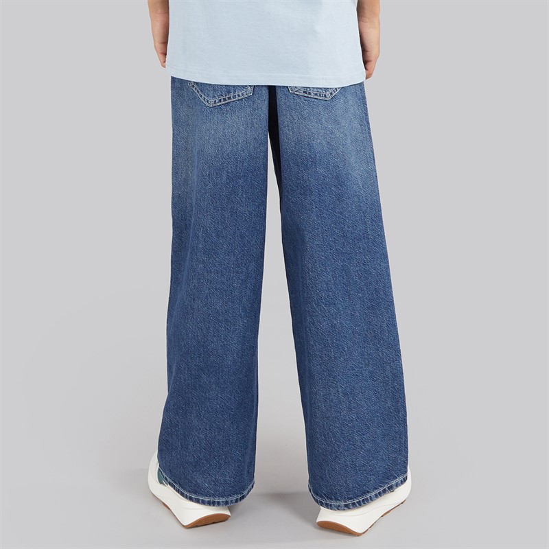 JACK & JONES Boys Dave Original SQ 138 Wide Fit Jeans Blue Denim