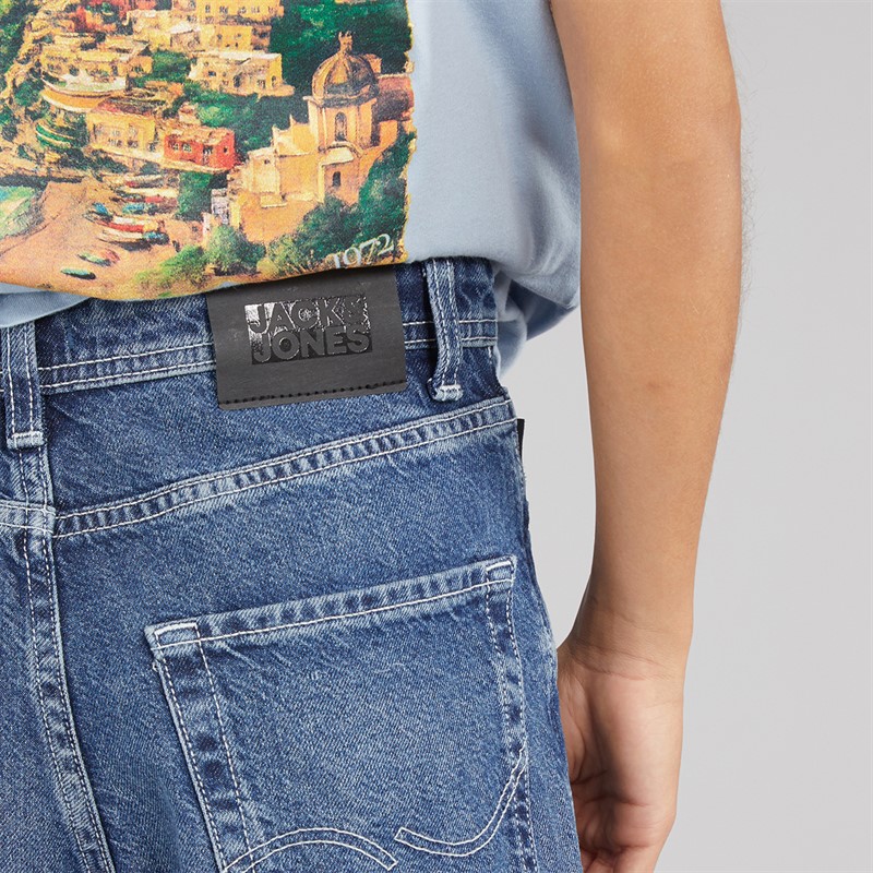 JACK & JONES Boys Dave Original SQ 138 Wide Fit Jeans Blue Denim