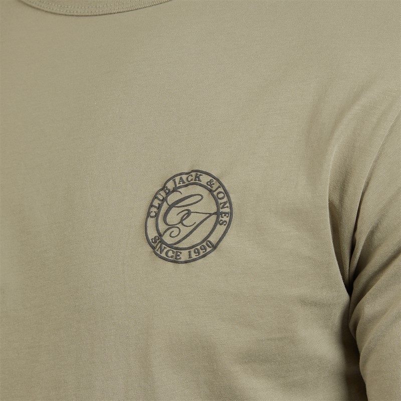 JACK & JONES Mens Alliance Crew Neck T-Shirt Vetiver