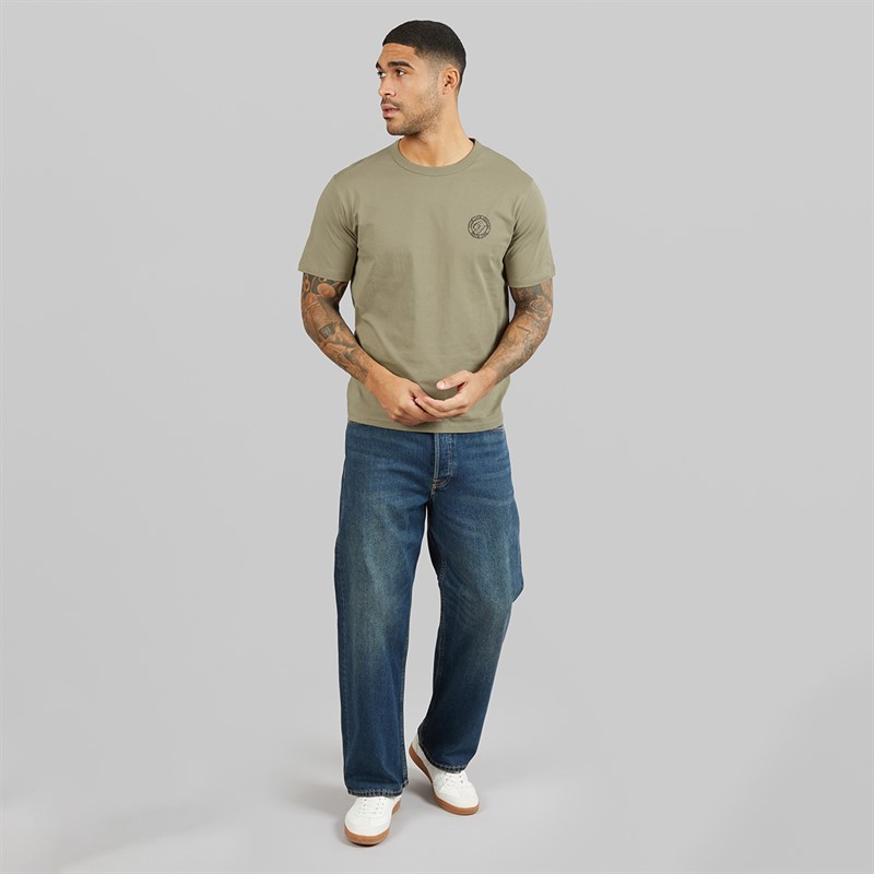 JACK & JONES Mens Alliance Crew Neck T-Shirt Vetiver