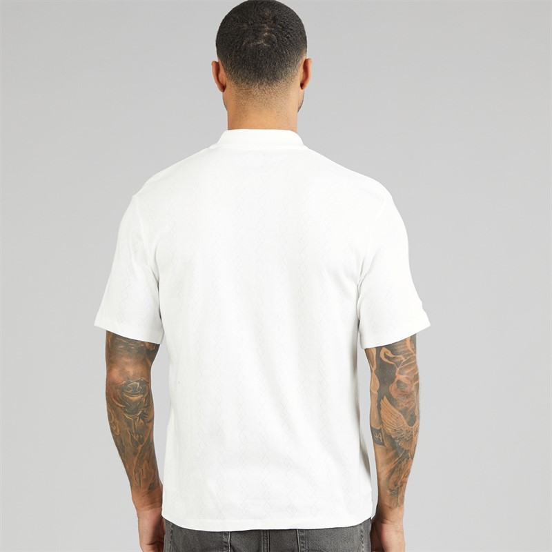 JACK & JONES Mens Blaroman Polo Shirt Cloud Dancer