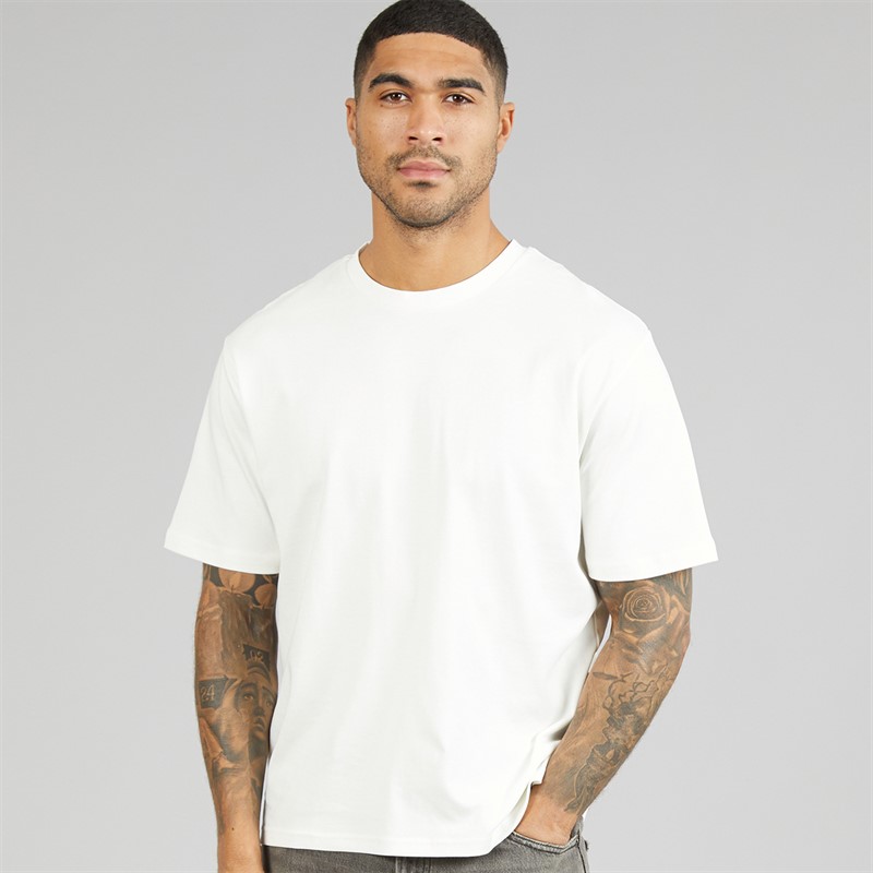 JACK & JONES Mens Blaandrew T-Shirt Cloud Dancer