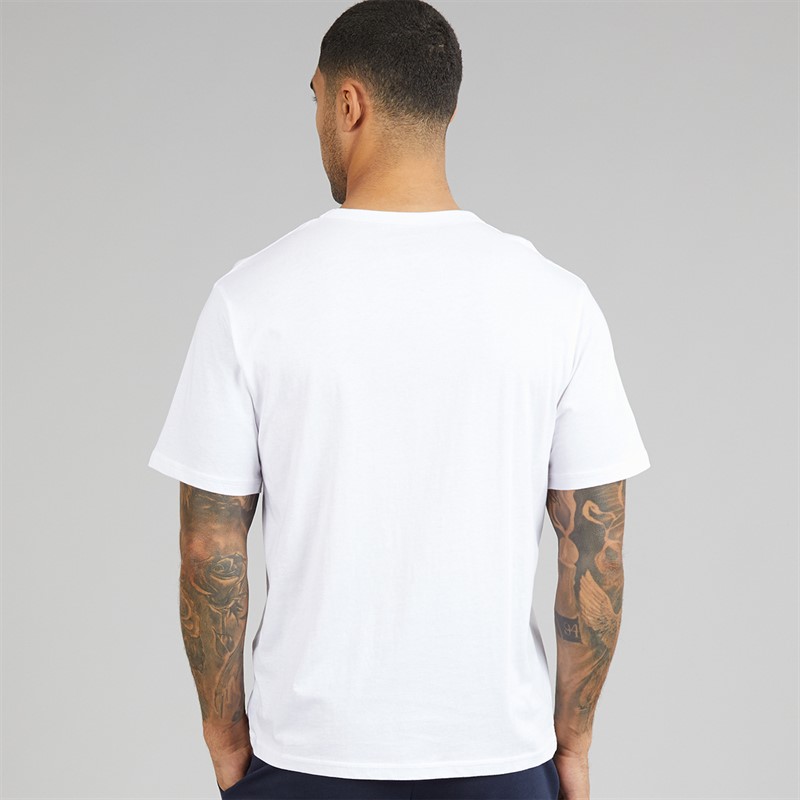JACK & JONES Mens Alliance Crew Neck T-Shirt Bright White