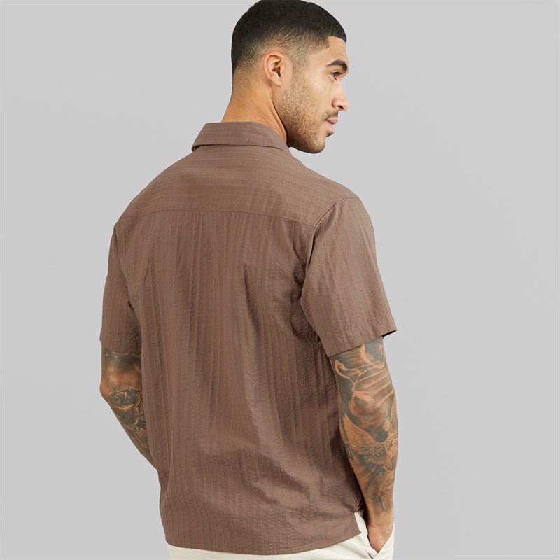 JACK & JONES Mens Tyson Resort Short Sleeve Shirt Falcon