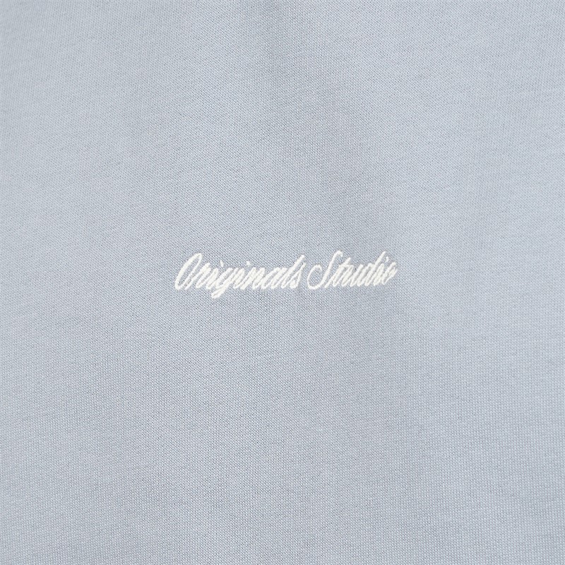 JACK & JONES Mens Norrebro Emb Hoodie Tradewinds