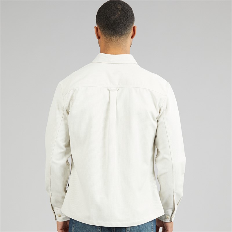 JACK & JONES Mens Blurayle Linen Blend Solid Long Sleeve Shirt Moonstruck