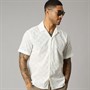 JACK & JONES Mens Summer Luke Anglaise Resort Short Sleeve Shirt Cloud Dancer