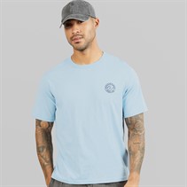 JACK & JONES Mens Alliance Crew Neck T-Shirt Celestial Blue