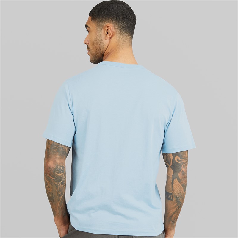 JACK & JONES Mens Alliance Crew Neck T-Shirt Celestial Blue