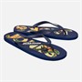 JACK & JONES Mens Palm Print Logo Flip Flops Mediaval Blue