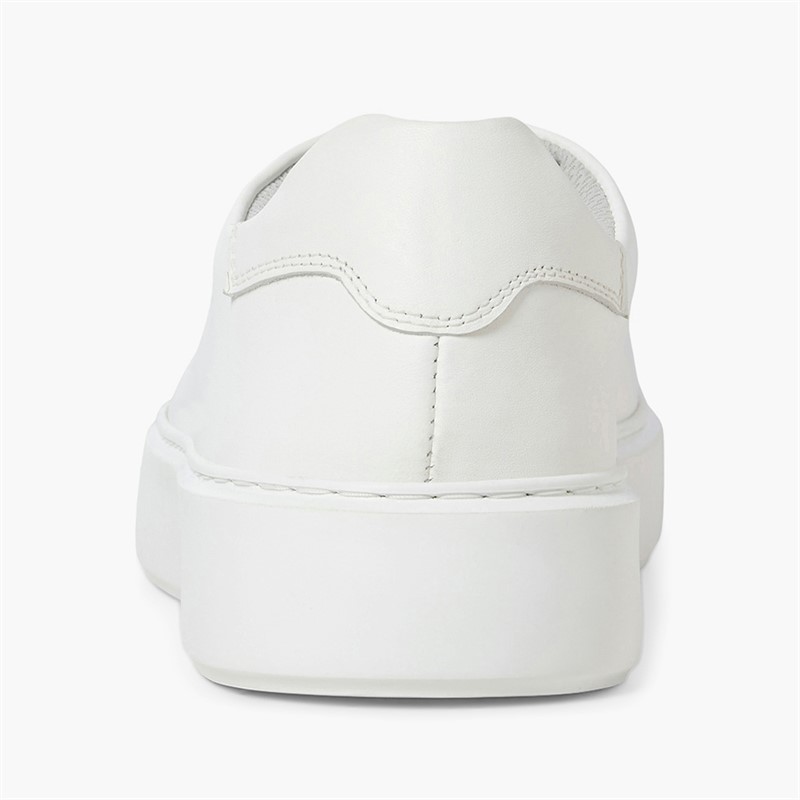 JACK & JONES Mens Stockholm Leather Trainers Bright White