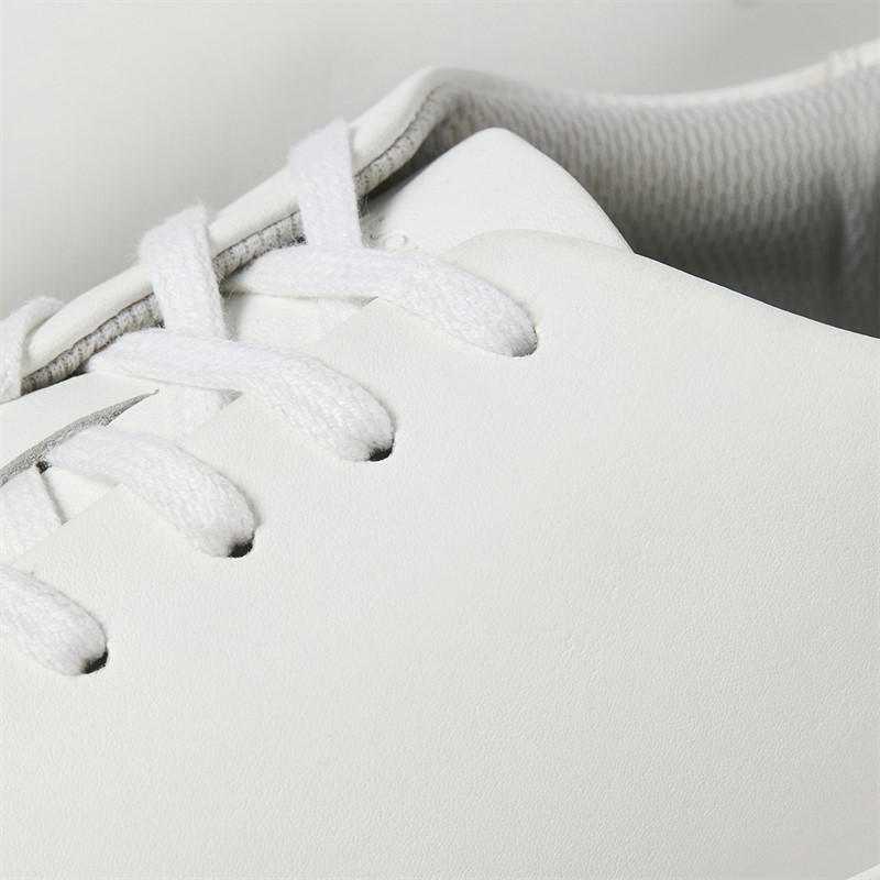 JACK & JONES Mens Stockholm Leather Trainers Bright White